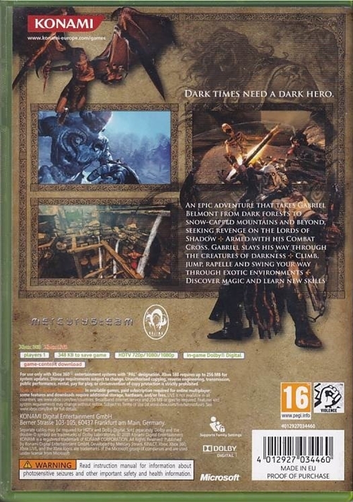Castlevania - Lords of Shadow - XBOX 360 (B Grade) (Genbrug)